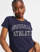 Russell Athletic Logo Tshirt In Navy