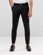 Sisley Slim Fit Suit Pant With All Over Ditsy Triangle Print - Black