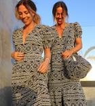 Labelrail X Collyer Twins Drawcord Bag In Navy Broderie