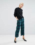 Gestuz Check Culottes - Green