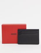 Hugo Subway Leather Card Holder In Black