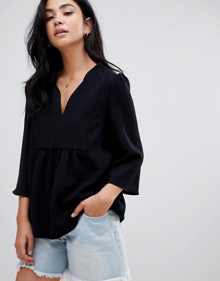 Ba & Sh 3/4 Sleeve Blouse - Black