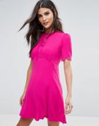 Miss Selfridge Lace Trim Tea Dress - Pink