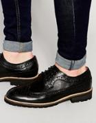 Bellfield Hannover Brogues In Black Leather - Black