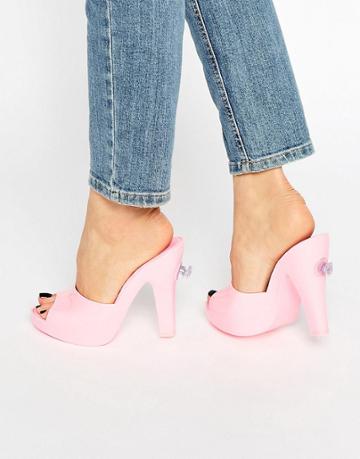 Melissa + Jeremy Scott Bubblegum Pink Mules - Bubblegum Pink