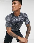 Under Armour Heatgear Camo T-shirt In Black