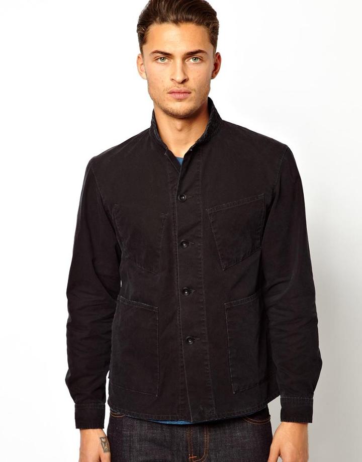 Nudie Jacket Julius Fisherman Organic Collar Stitch