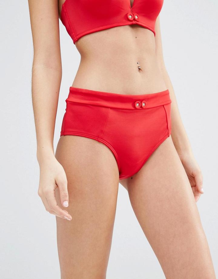 Gossard Retro High Waist Short - Red