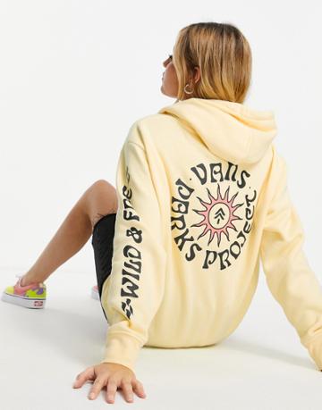Vans X Parks Project Wild N Free Boyfriend Back Print Hoodie In Yellow