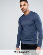 Ted Baker Tall Sweat With Zip Detail - Navy