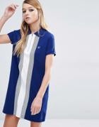 Fred Perry Polo Dress With Vertical Stripe - Navy