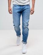 G-star Arc 3d Slim Jeans Light Aged Wash - Blue