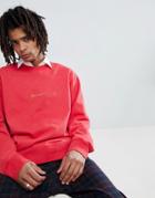 Mennace Sweat With Logo In Coral - Red