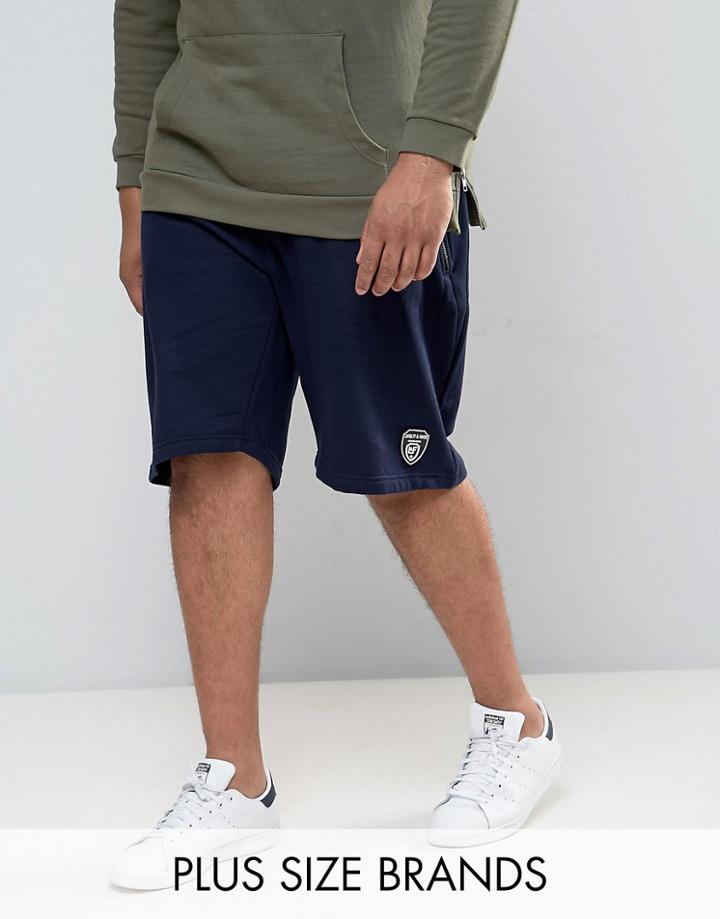 Loyalty And Faith Plus Jogger Sweat Shorts - Navy