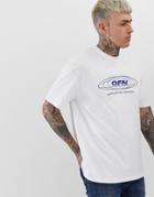 Good For Nothing Oversized T-shirt In White With Globe Logo
