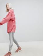 Adidas Originals Three Stripe Legging In Gray - Gray