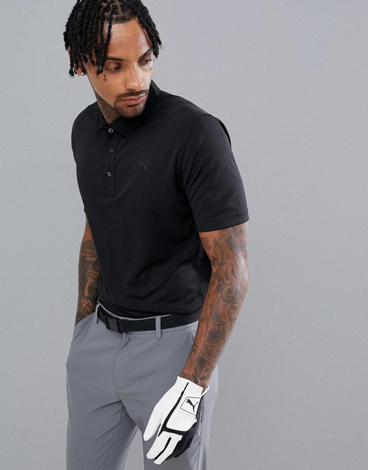 Puma Golf Pounce Polo In Black - Black