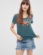 Vero Moda Floral Short Sleeve T-shirt - Balsam