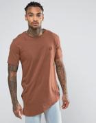 Criminal Damage T-shirt With Distressing - Brown