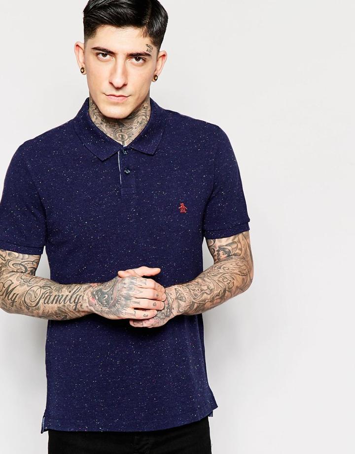 Original Penguin Short Sleeved Polo Shirt - Navy