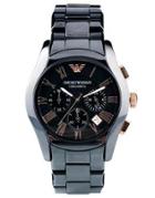 Emporio Armani Chronograph Black Ceramic Watch Ar1410 - Black