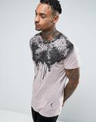 Religion T-shirt With Dripping Graphic Print - Pink