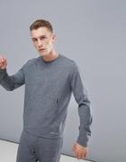 Asos 4505 Sweatshirt With Cut & Sew In Gray - Gray