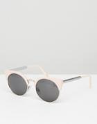 Monki Cateye Nude Frame Sunglasses - Pink