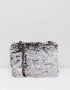 B.young Faux Fur Crossbody Bag - Black