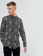 New Look Shirt With Party Print In Black - Black