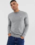 Fred Perry Crew Neck Sweater In Gray - Gray