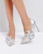 Asos Pavlova Embellished High Heels - Silver
