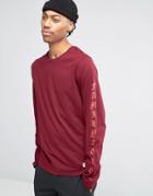 Hype Long Sleeve T-shirt With Arm Print - Red