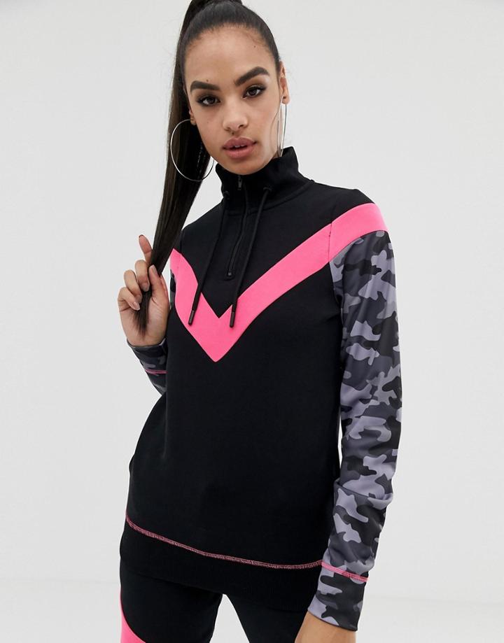 Haus By Hoxton Haus 1/4 Zip Sweater - Black
