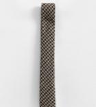 Heart & Dagger Dogstooth Tie In Brown - Brown