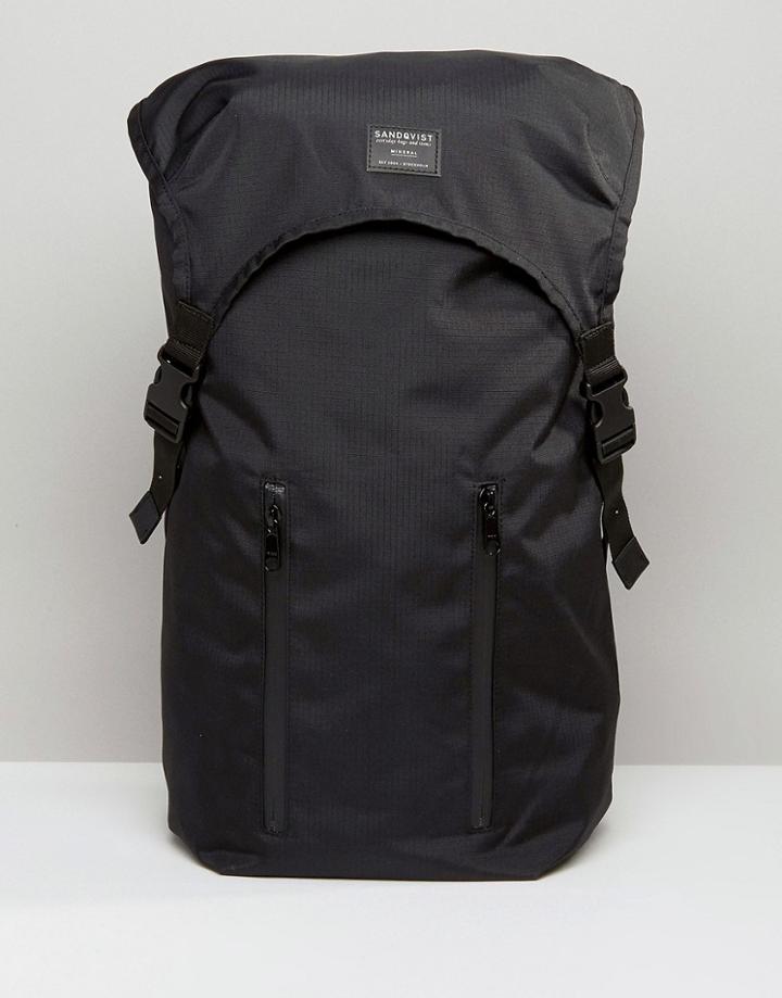 Sandqvist Leo Backpack In Black - Black