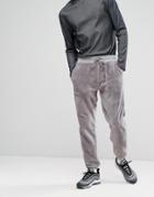 Asos Slim Jogger In Fleece - Gray