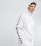 Reclaimed Vintage Inspired Festival Track Jacket With Rainbow Tape In White - White
