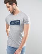 Tommy Hilfiger Box Logo T-shirt Regular Fit In Gray Marl - Gray