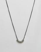 Icon Brand Disc Necklace In Matte Black - Black