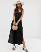 Seafolly Cross Back Jumpsuit In Black - Black