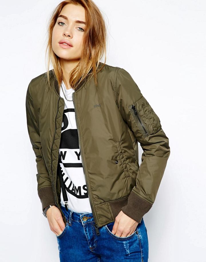 Schott Nyc Lightweight Bomber Jacket - Green