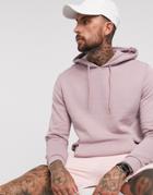 Asos Design Hoodie In Dusty Purple