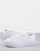 Nike Blazer Low Platform Sneakers In Triple White