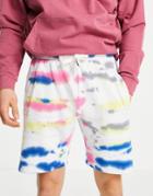 Threadbare Mix & Match Tie Dye Jersey Shorts In Rainbow-multi