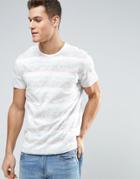 Solid T-shirts In Multi Stripe - White