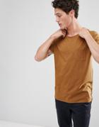 Selected Homme T-shirt In Oversized Fit - Brown