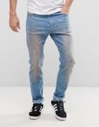 Liquor & Poker Slim Jean Dirty Wash - Blue