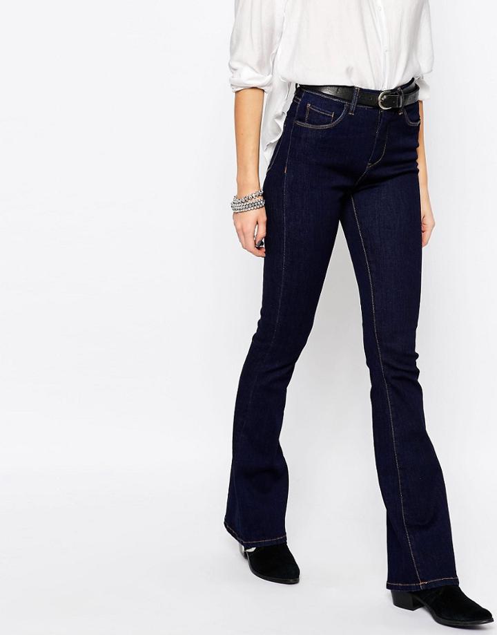Blank Nyc Dark Blue Flared Jeans - Blue