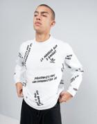 Adidas Originals New York Pack Graffiti Crew Neck Sweater In White Bk7190 - White